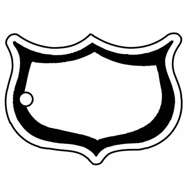 Shield 7 Key Tag - Spot Color