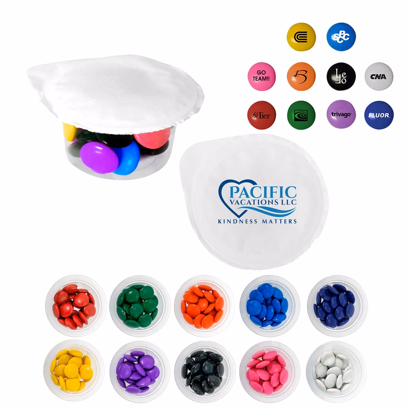 SMALL FULL COLOR CUP OF PRINTED CANDY