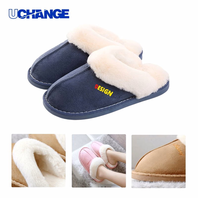 Non-Slip Warm Cotton Slippers with Custom Logo