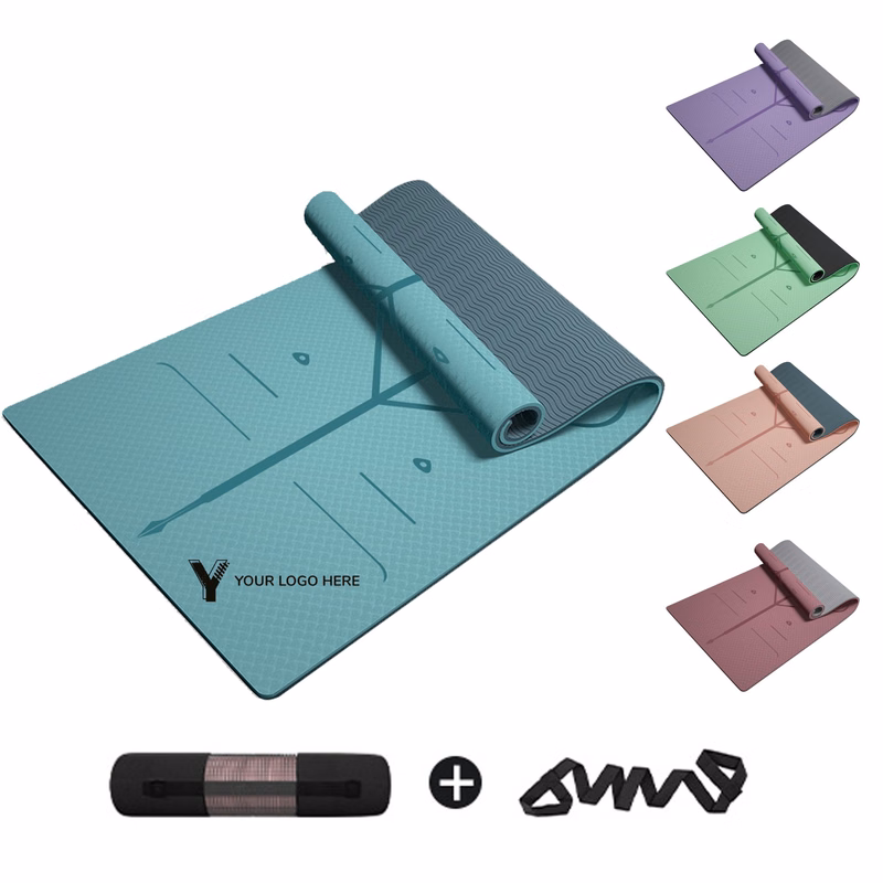 TPE Non Slip Yoga Mat w/Strap & Bag