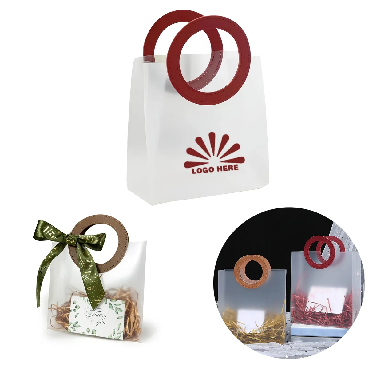 Transparent Frosted Gift Tote Bag 1