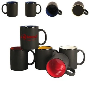 11oz Matte Black Ceramic Mug 1