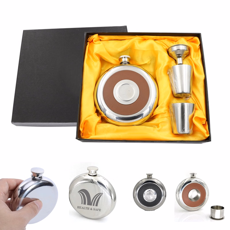 5oz Hip Flask with a Built-in Cup for Liquor