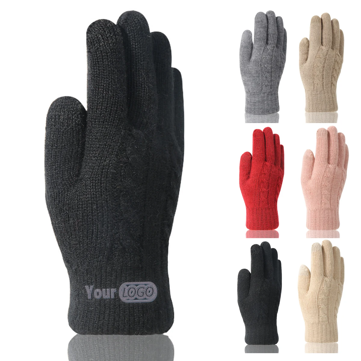 Acrylic Velvet Warm And Cold Resistant Gloves 1