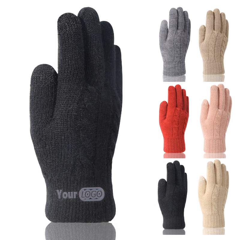 Acrylic Velvet Warm And Cold Resistant Gloves