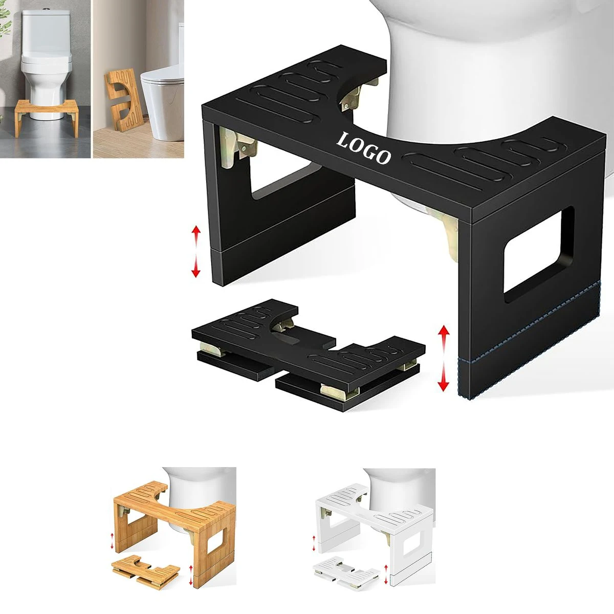 Bamboo Toilet Squat Stool 1