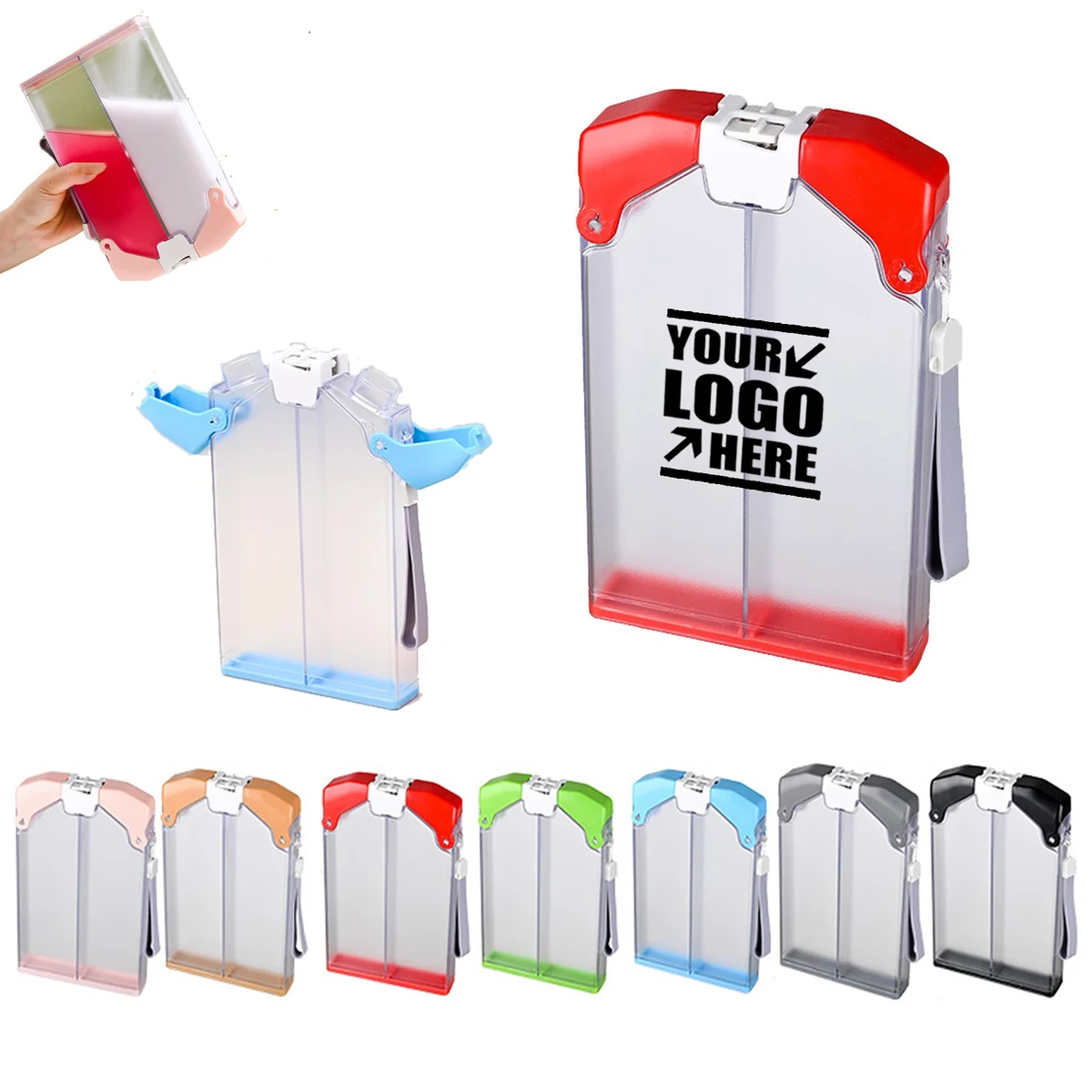 2 in 1 Portable Dual Drink/Two Cups Water Bottle 1