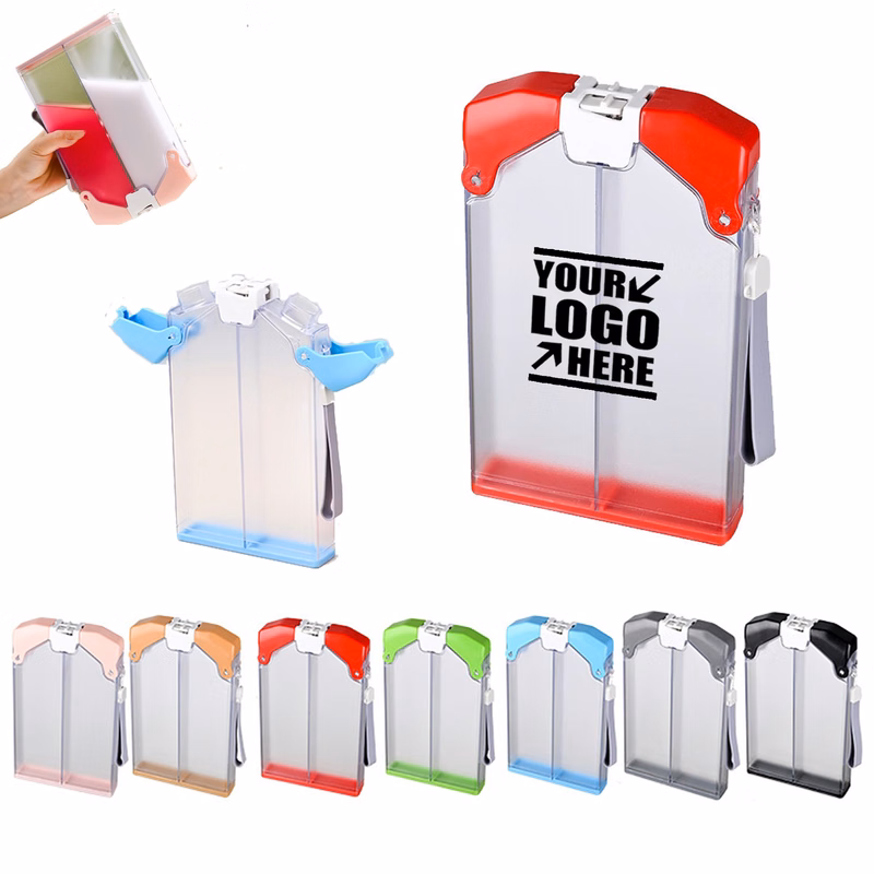 2 in 1 Portable Dual Drink/Two Cups Water Bottle