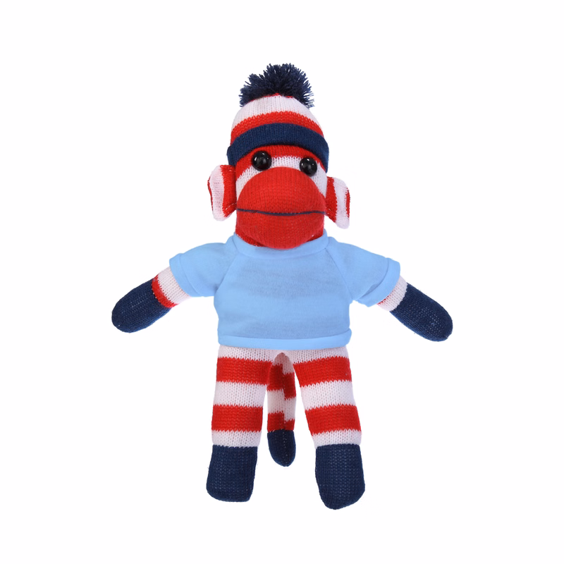 Plush Patriotic Sock Monkey with Tee