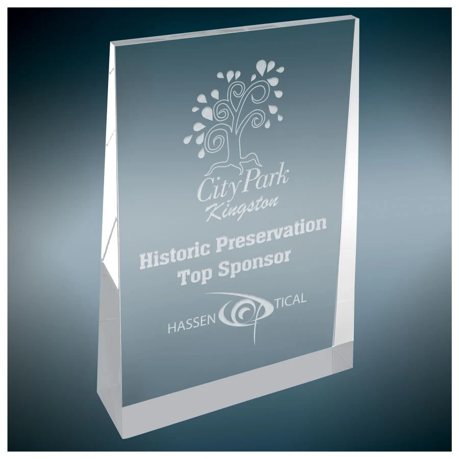 4" X 6" Silver Acrylic Wedge Award 1