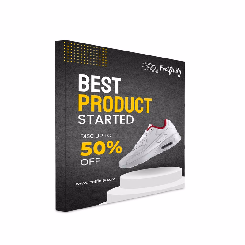 8' x 8' Fabric Pop Up Straight Display (Graphic only)