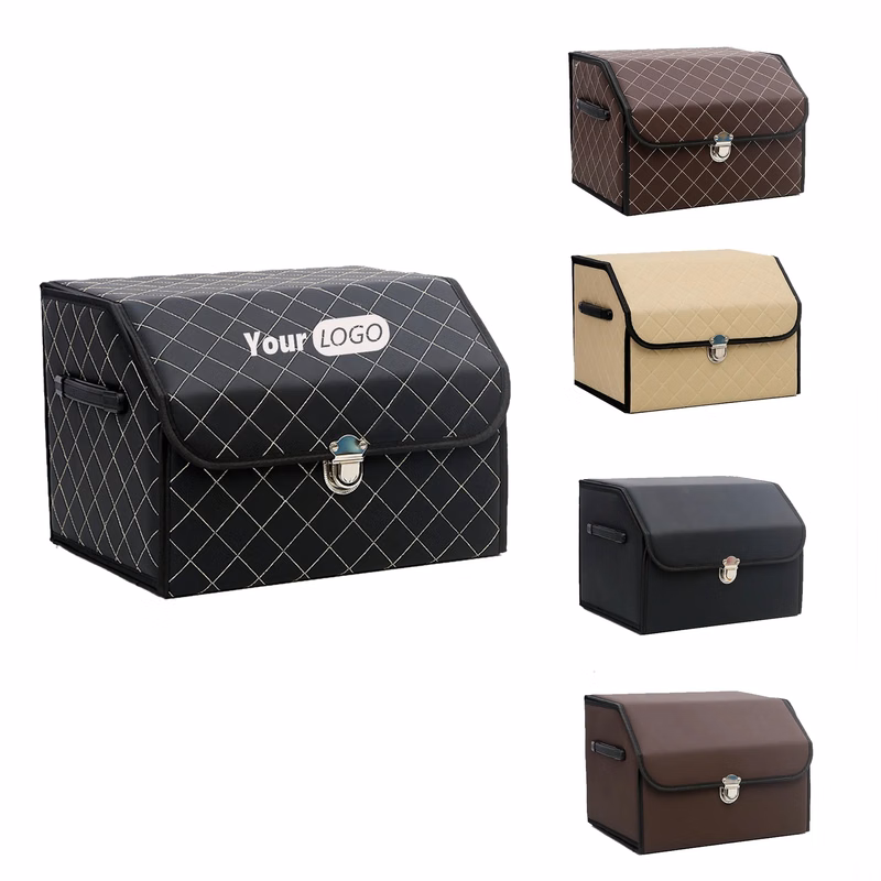 Leather Multifunctional Folding Glove Compartment
