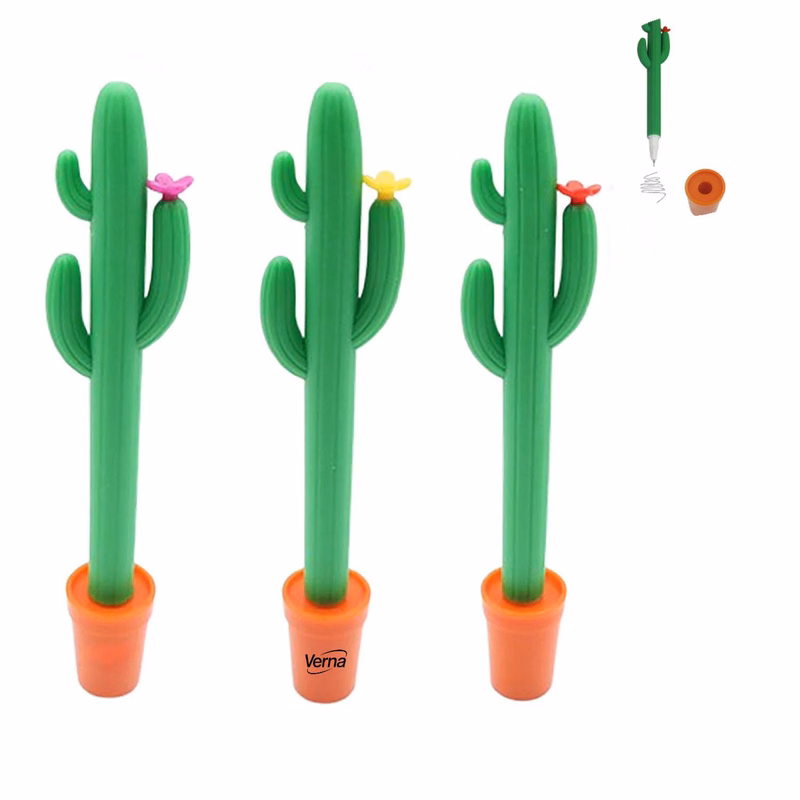 Plant-shaped Ballpoint Pen w/ Flower