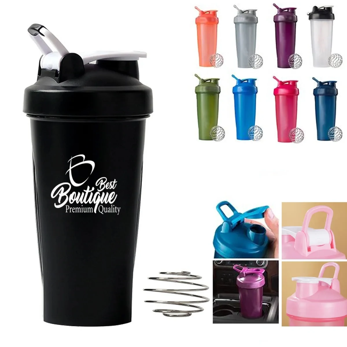 Classic Plastic Blender Shaker Sports Bottle 1