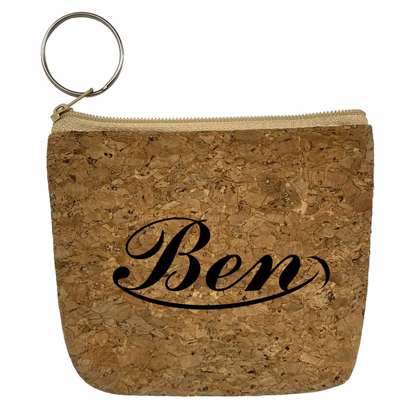 Square Cork Coin Purse w/ Hanging Ring