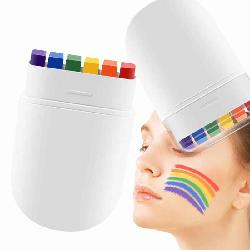 6 Colors Rainbow & Flag Custom Face Paint Stick
