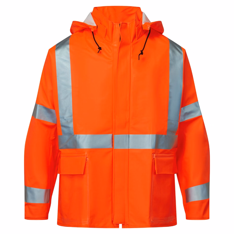PORTWEST® FLEXARC 10oz Polyurethane FR Cotton Rain Jacket w/ Detachable Hood