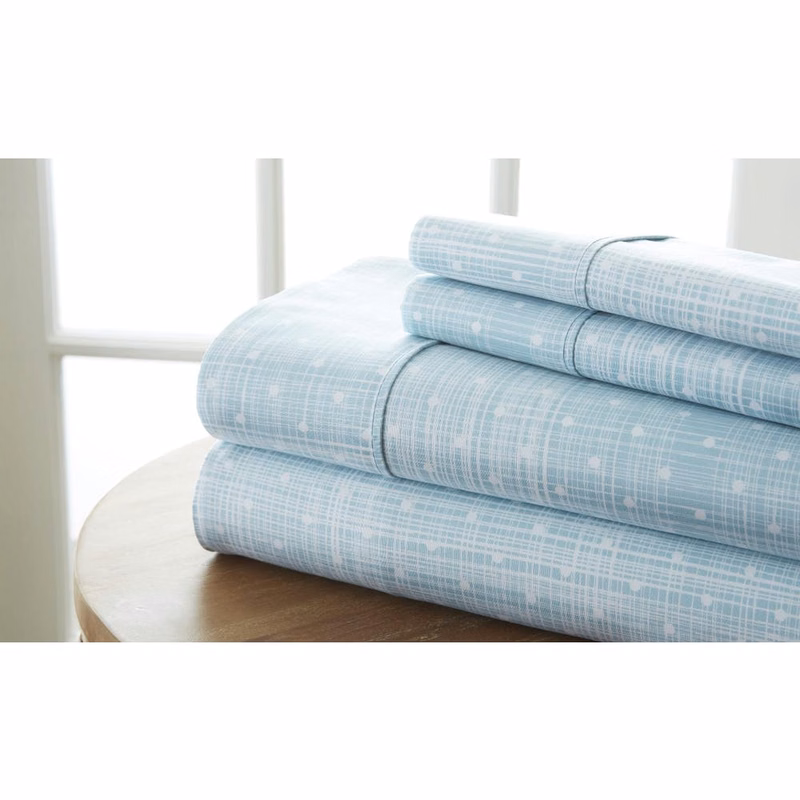 Premium Sheet Sets - Aqua Twin Polka Dot Design 3 Piece