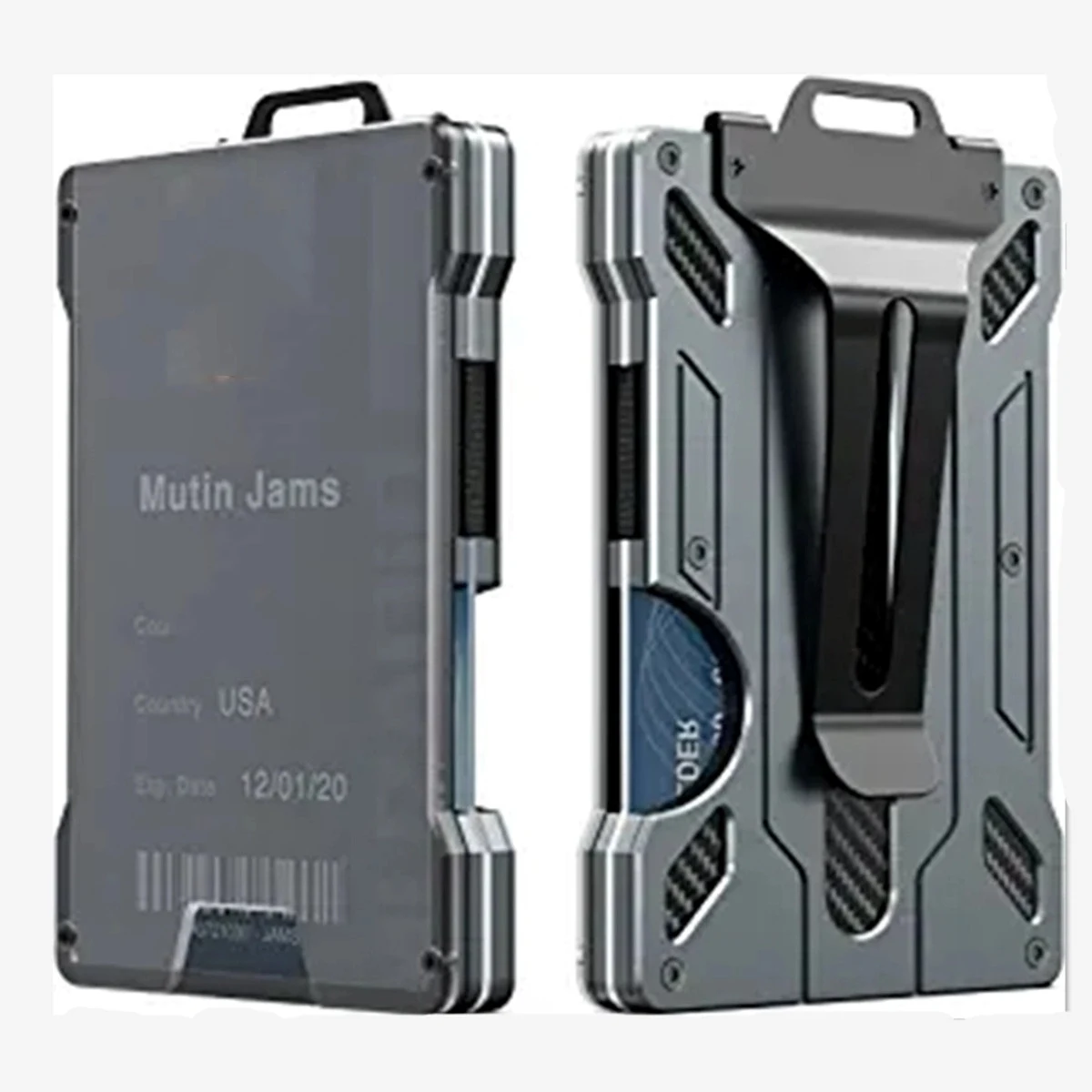 Slim Aluminum Metal Card Holder With Money Clip 1