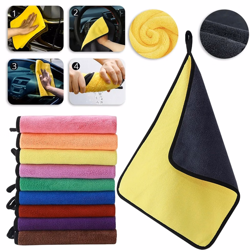 Coral Velvet Car Towel