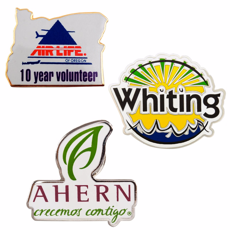 Custom Die Struck Laser Enamel Lapel Pins (3/4")