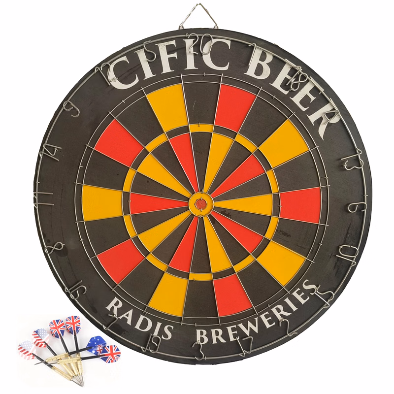 Dartboard Cork With 6 Darts MOQ 50Pcs