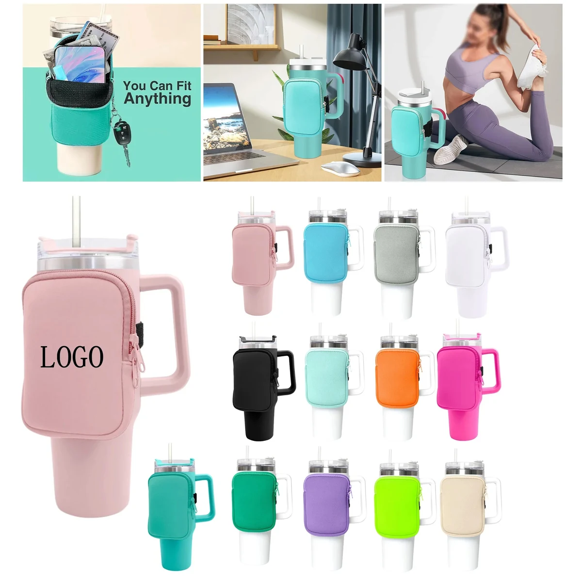Cold Drinks, Strong Grip - 40OZ Ice Bully Handle Tumbler Set 1