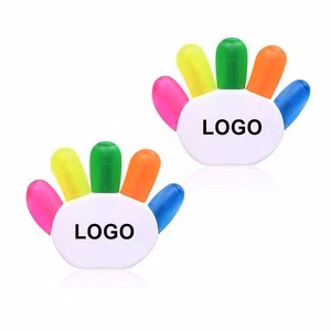 Hand Shape 5 Colors Highlighter