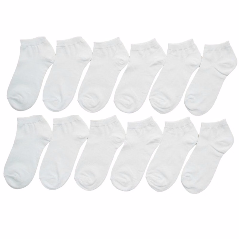 Adult Low-Cut Socks - Size 9-11 White