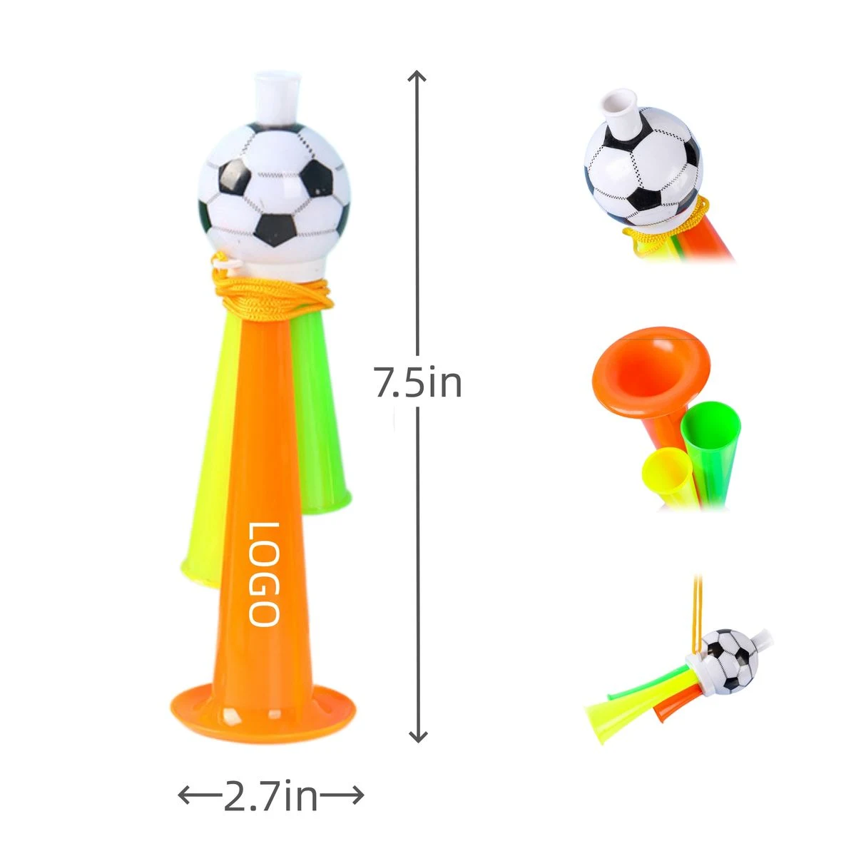 Custom Soccer Triple Horns 1