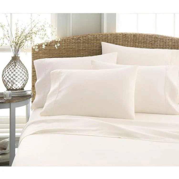 Double Brushed Sheet Sets - Ivory Twin XL 4 Piece 1
