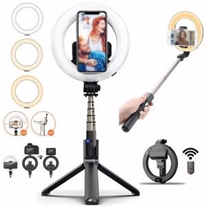 Led Ring Light With BT Remote& Phone Holder
