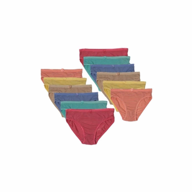 Women's Nylon/Spandex Panties - Assorted Stripes Sizes 8-10