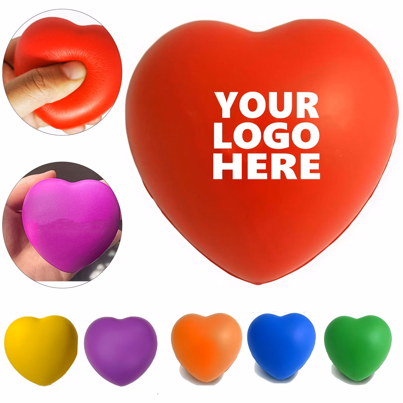 Heart-Shaped Stress Ball (PU Material)