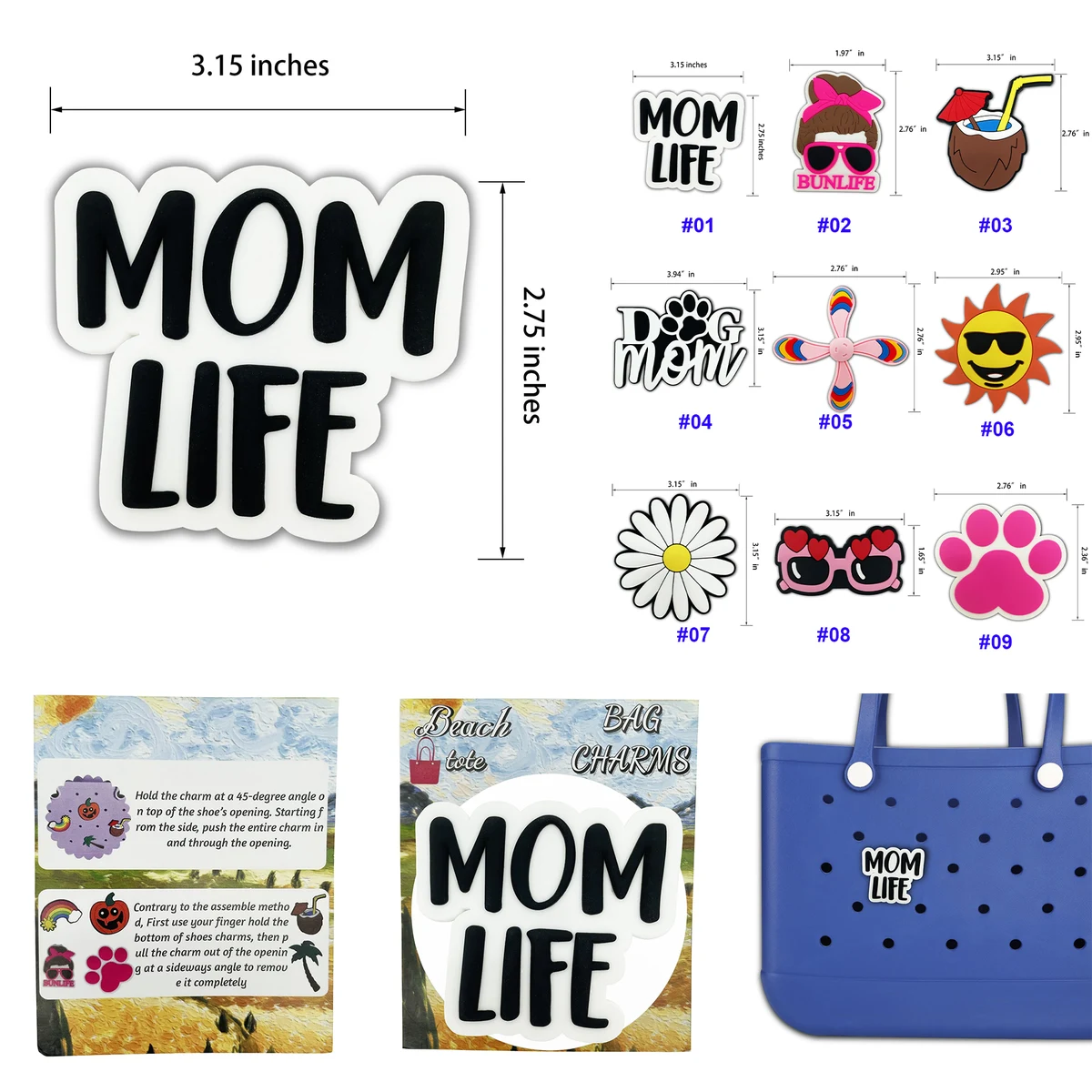 Decoration Charms for Bogg Bag 1