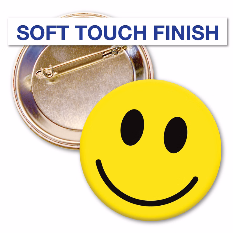 Soft Touch Circle Button - 2.25" - Pin Backed