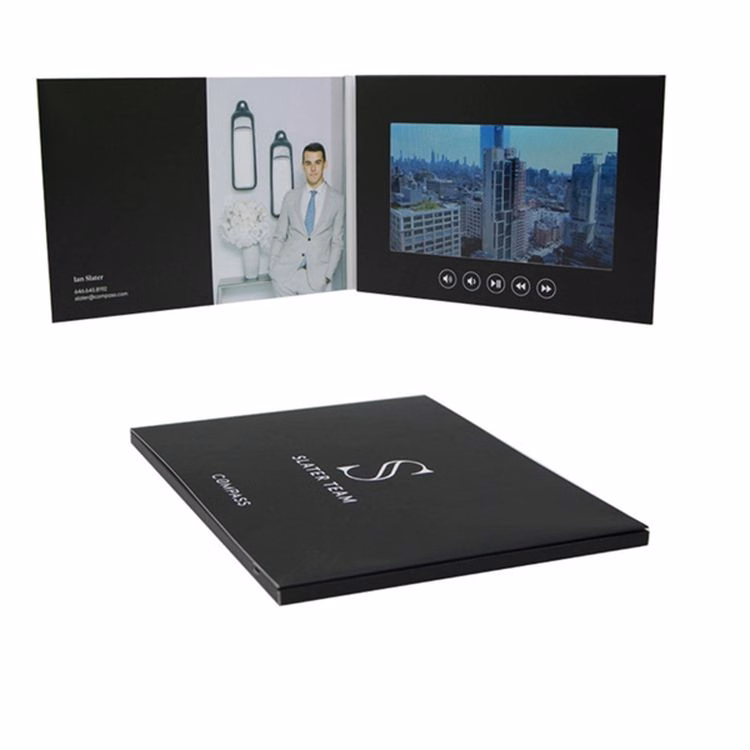 Customized Softcover Video Brochure with 7 Inch Screen