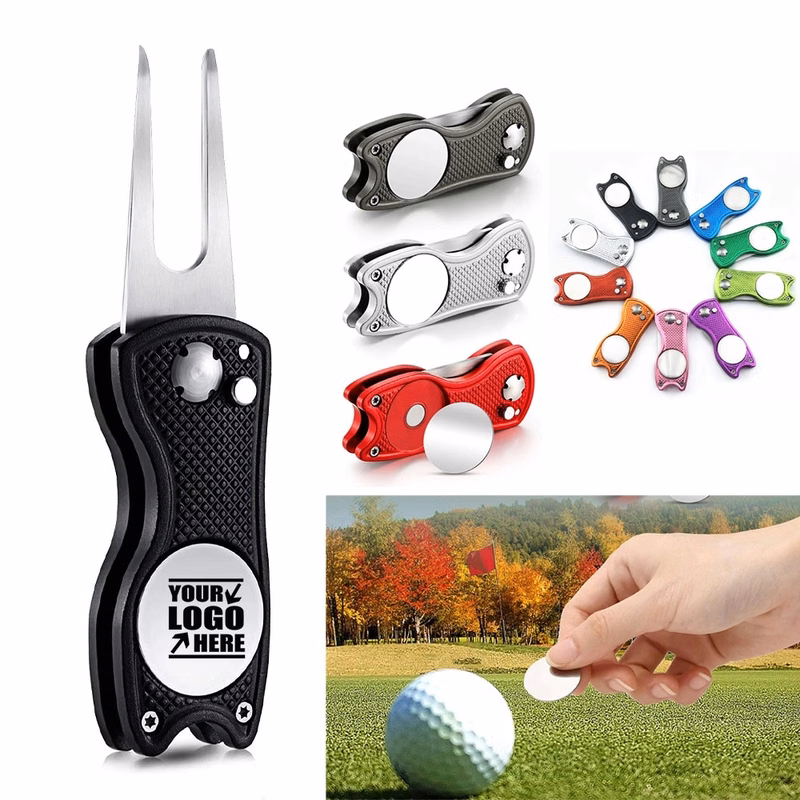 Stainless Steel Foldable Magnetic Golf Divot Tool