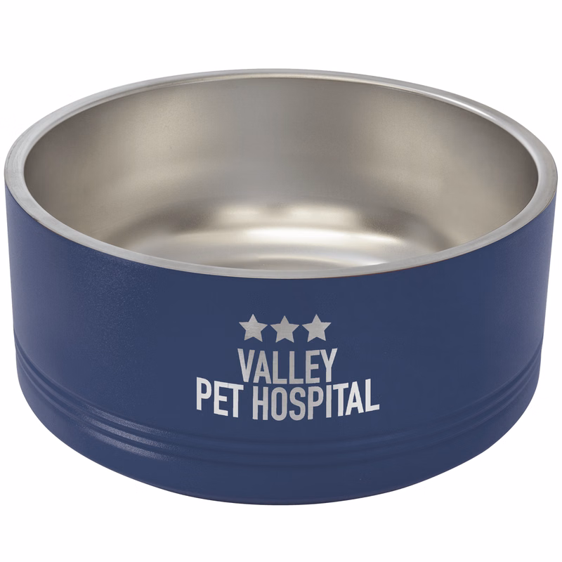 Polar Camel 64 oz. Large Navy Blue Pet Bowl