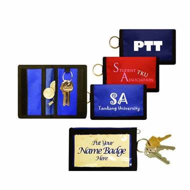 600D Polyester ID Key Chain Wallet