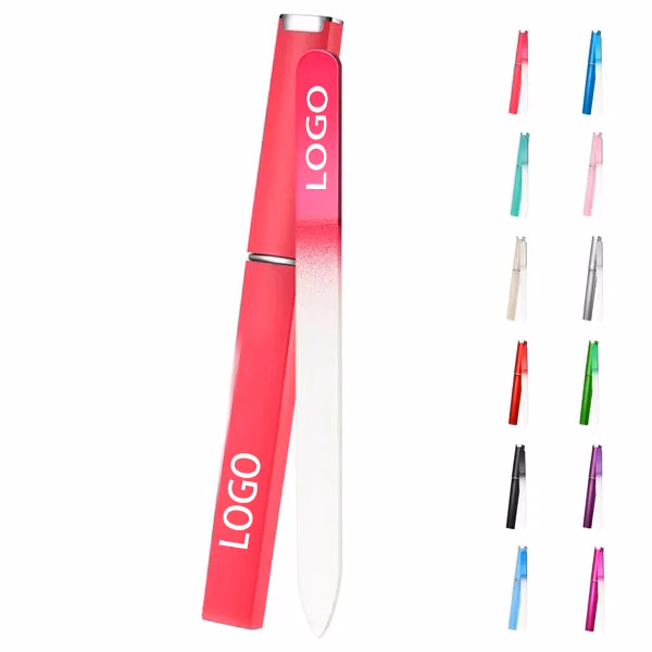 Double Sided Glass Nail File W/ Case