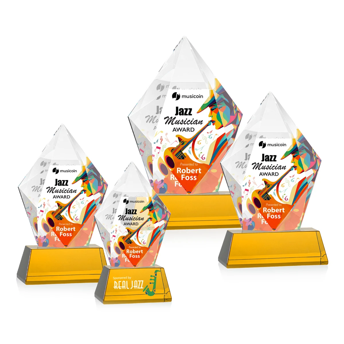 Devron VividPrint™ Award on Base - Amber 1