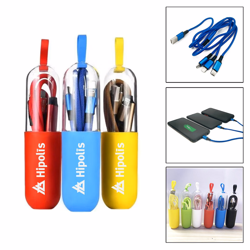 3 in 1 Charging Cable With Capsule Gift box