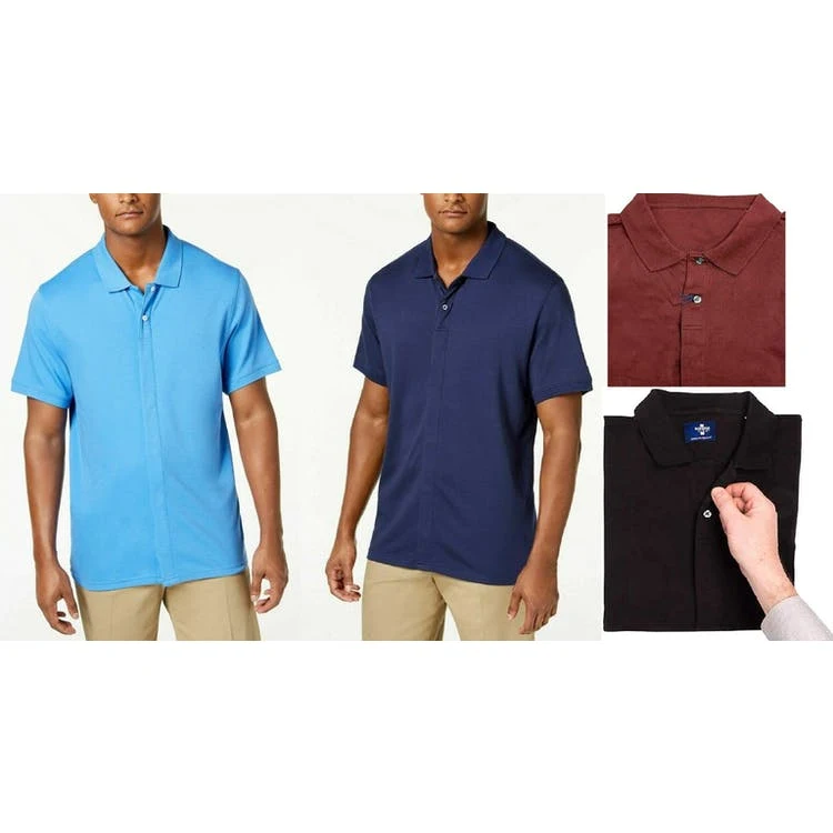 Magnetic Closure Adaptive Polo Shirts - M-XXL Assorted Colors 1