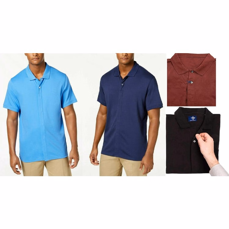 Magnetic Closure Adaptive Polo Shirts - M-XXL Assorted Colors