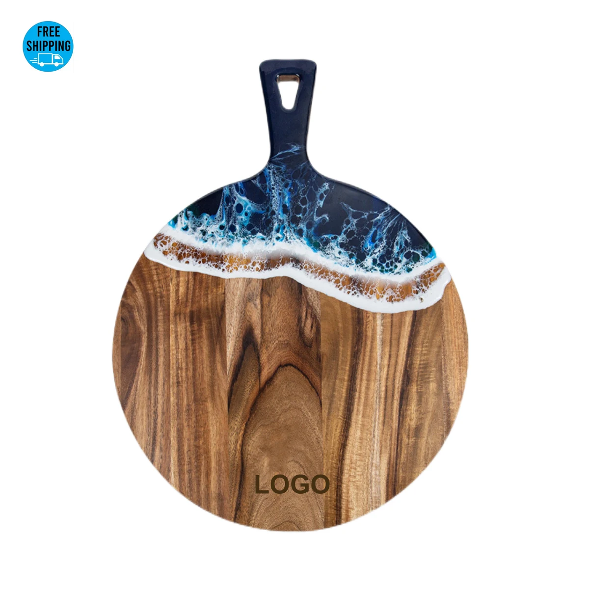 Acacia Wood Serving Board Round - OCEAN 1