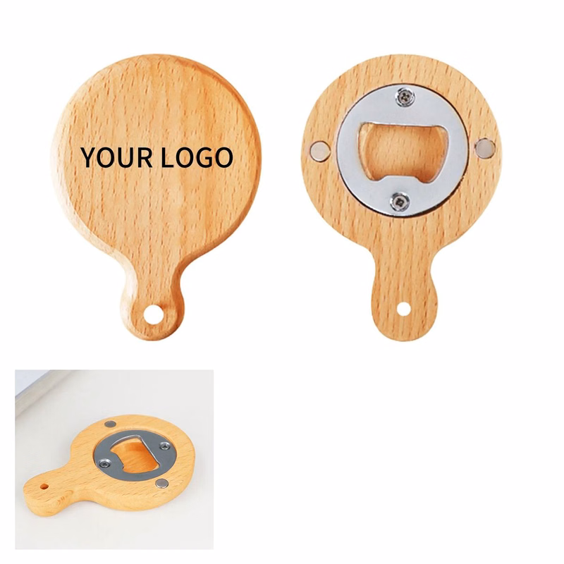 Wooden Magnetic Cap Opener for Beer and Soda