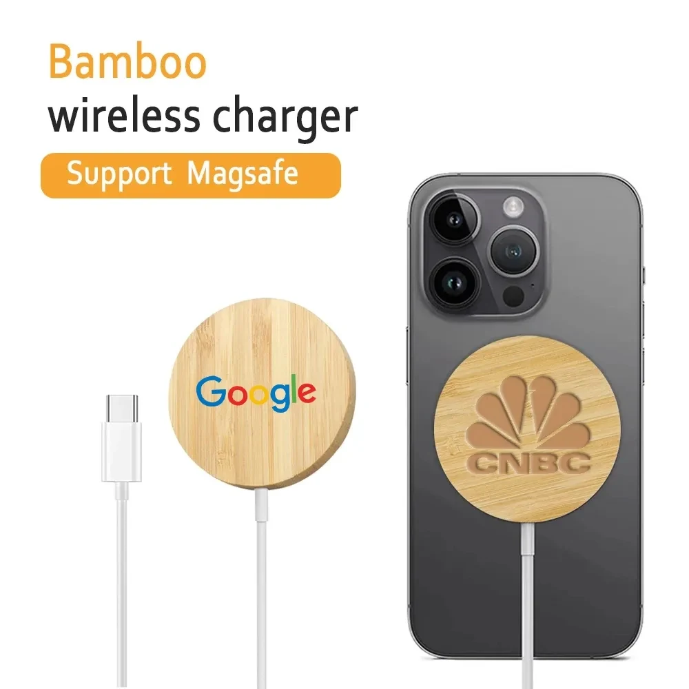 Bamboo Magnetic Wireless Charger 15W 1