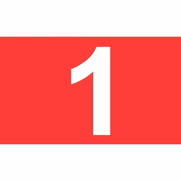 Standard 1st to 18th Hole Golf Flags - Red & White