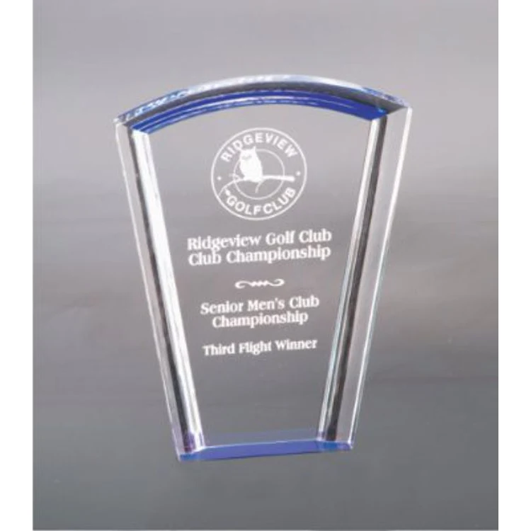 8" Fan Blue Halo Acrylic Award 1